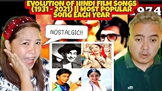 EVOLUTION OF HINDI FILM SONGS (1931 - 2021) || Most Popular Song Each Year || MUZIX | REACTION!!