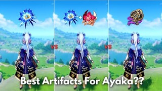 Ayaka Artifacts Comparison !! Best Build for C0 Ayaka?? [ Genshin Impact ]