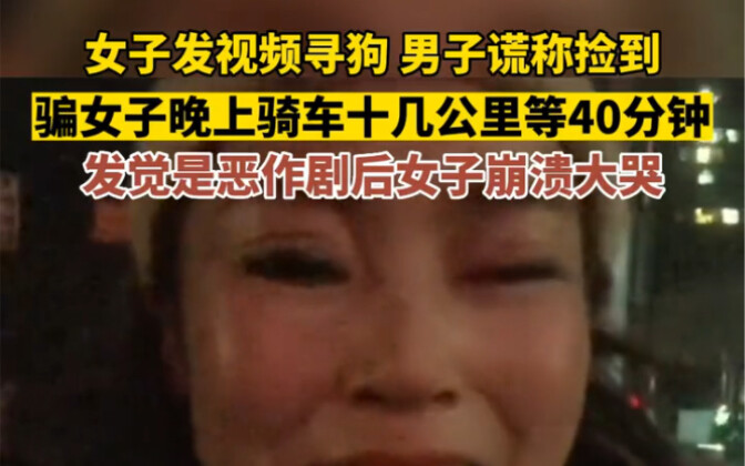 Woman posts video searching for lost pet, man plays prank, leaving her emotionally devastated