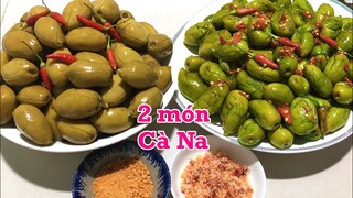 2 Cách làm Cà Na ngon nhất mình từng được ăn, Cà Na Ngâm Đường & Cà Na Đập lắc muối ớt.