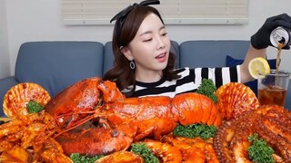 Hải sản sốt cay #mukbang