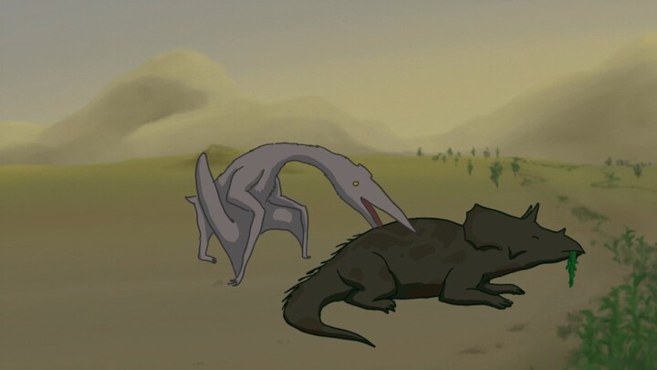 [Funny] When a Quetzalcoatlus Meets a Triceratops*
