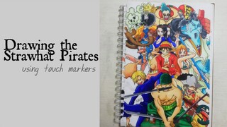 Drawing the Strawhat Pirates ☠️ | Touch Marker Art | Anime Fanart | Philippines