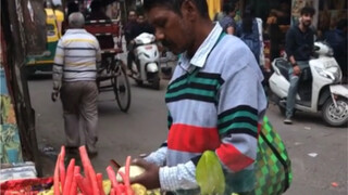 印度新德里街头水果摊大全，堪比超市！