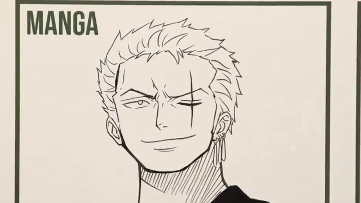 Draw Zoro in 3 forms: comics, anime, and realism