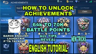 HoW To Unlock Achievements | 64k To 70k Bp English Tutorial