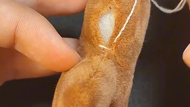 Slow-motion display｜Tutorial on how to sew a doll with a hidden needle