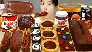 ASMR MUKBANG| 직접 만든 초콜릿 디저트 초코 아이스크림 마카롱 먹방 & 레시피 CHOCOLATE DESSERT ICE CREAM EATING