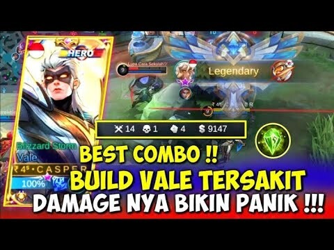 GAMEPLAY VALE | BUILD VALE TERSAKIT | MAGE TERSAKIT DI MOBILE LEGENDS .