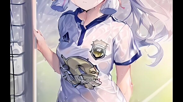 Kamisato Ayaka, but a soccer babe (different style)