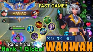 Top 1 Global WanWan | Full Gameplay by [Rand ft Cia.] - Mobile Legends Bang Bang