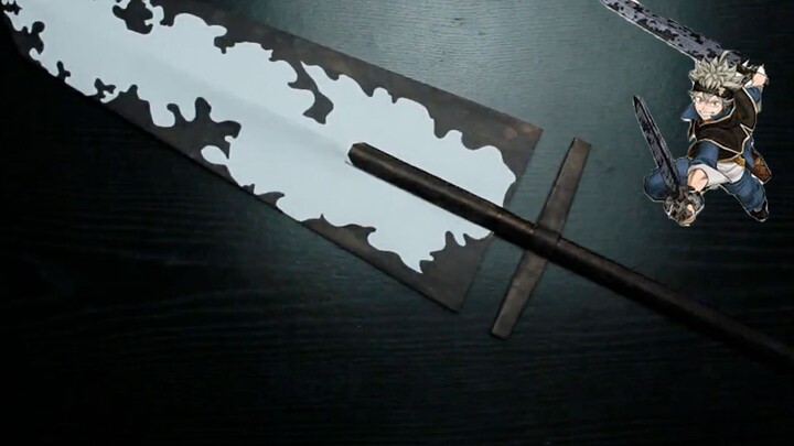 Teach you how to make black clover Astor's magic sword! Four A4 paper gods restored!