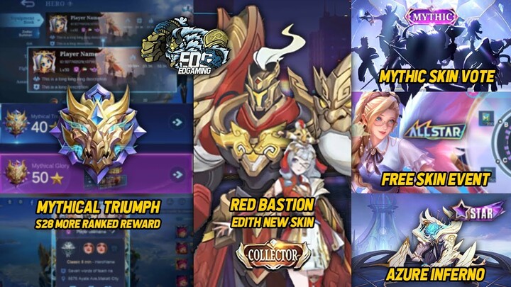 New Mythic Rank Reward, Irithel New Skin, Upcoming Edith Collector Skin | Mobile Legends New Update