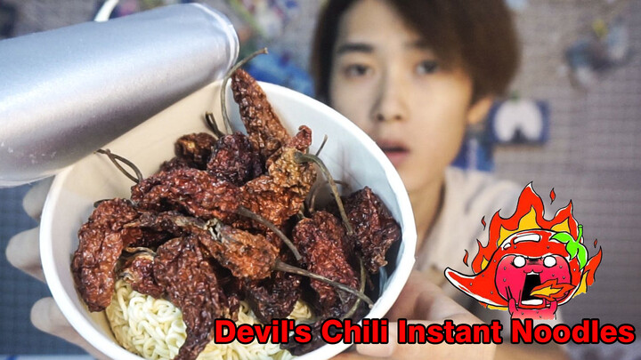 [Vlog]Boy membuat mie instan dengan cabai setan Scoville