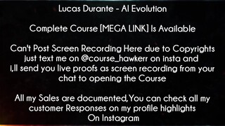 Lucas Durante Course AI Evolution Download