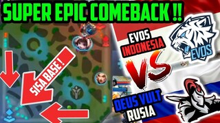 SUPER EPIC COMEBACK PALING GILA, EVOS 🇮🇩 TAK PERNAH MENYERAH! VS RUSIA DEUS, VULT M1 WORLD