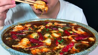 Eating Fish With Pickled Vegetable Asmr