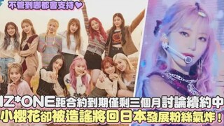 【IZONE】距合约到期仅剩三个月讨论续约中，小樱花却被造谣将回日本发展粉丝气炸！