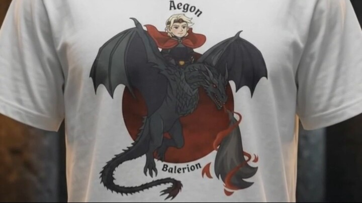 Aegon and Balerion Dragon Graphic T-Shirt