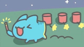 除夕快乐~看咖波放烟花啦 !