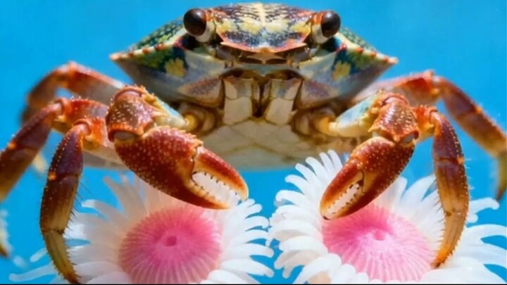 Por que este caranguejo carrega anêmonas como se fossem armas? 🦀😳