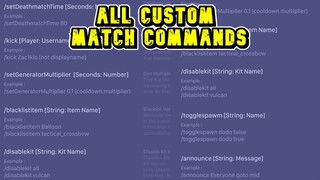 All Custom Match Commands Roblox Bedwars