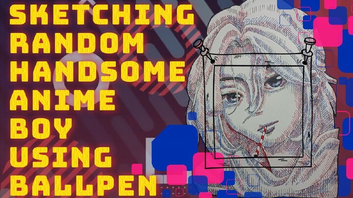 DRAWING RANDOM ANIME BOY | SKETCH PAD DRAWING USING MU OWN ARTSTYLE AND SHADING!!