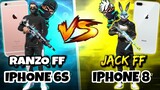 JACK FF 🇲🇦 ⚔️ RANZO FF 🇩🇿 | IPhone 8 Plus VS IPhone 6s Plus 📲 Free Fire