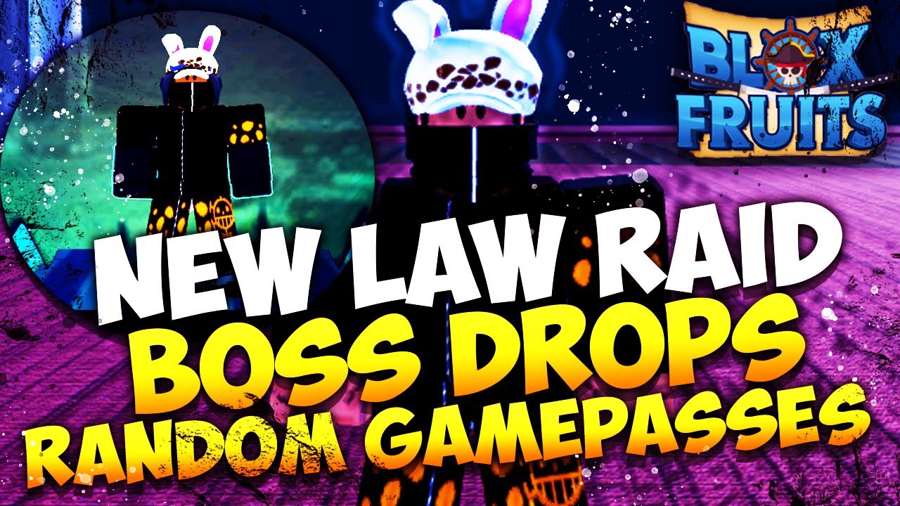 Random Gamepass Drop - New Blox Fruits LAW Raid Boss! - BiliBili