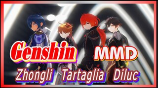 [Genshin, MMD]Zhongli, Tartaglia, Diluc"Next Level"