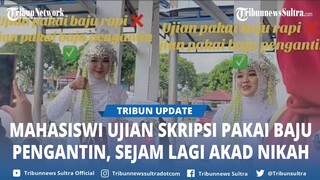 Viral Mahasiswa UT di Palembang Ikuti Ujian Pakai Baju Pengantin, Dilaksanakan 1 Jam Sebelum Akad