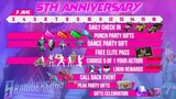 Free Fire New Event 5th Anniversary | 5th anniversary event calander free fire  | FF 5th anniversary
