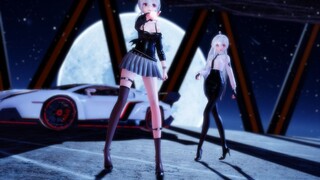 【MMD】Rok sutra hitam seragam bisu ganda-krim coklat-Apakah Anda di sini untuk melihat Lamborghini?