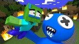 Monster School: BLUE's SAD ORIGIN STORY | Rainbow Friends x Minecraft Animation