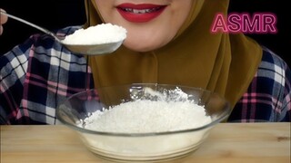 ASMR RAW RICE EATING |RAW RICE MIXED with FLOUR | MAKAN BERAS MENTAH CAMPUR TEPUNG PAKE CENTONG.