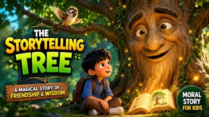 🌳 The Magical Storytelling Tree | A Heartwarming Kids Story | Moral Cartoon Story