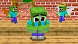 Monster School: Zombie Become Strong Man After Monster Transformer - Sad Story - Minecraft Animation