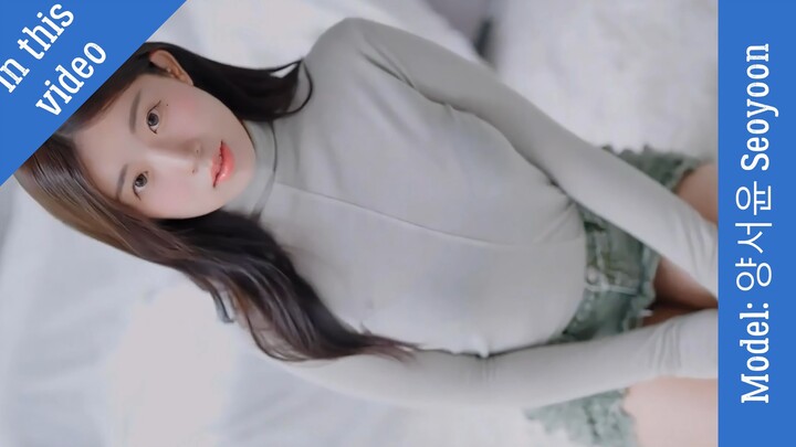 [4K룩북] 놀라운 모델 양서윤 Seoyoon 귀여운 블라우스와 함께하는 아름다운 회색 치마, 룩북 다이렉트캠 모델 [Amazing Korean