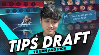 TIPS DRAFT 10 BAN & PICK NEW UPDATE SUPAYA DAPET HERO NYAMAN DAN MENANG - Mobile Legends