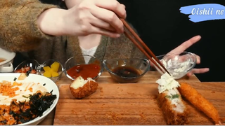 Tonkatsu phô mai + cơm chiên kim chi cay phần 6 #anngonmoingay