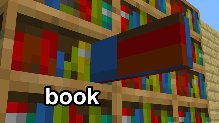 I took a book out of a Minecraft bookshelf