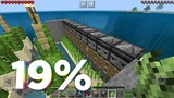 Minecraft: Pocket Edition - Fiz uma farme automática de cana muito fácil | Gameplay Survival (19%)