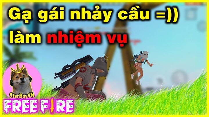 [Free Fire] Gạ Gái Làm Nhiệm Vụ TVC Nhưng Không Quên Lấy Top 1 😂