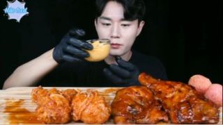 Gà cay BBQ và gà chiên phần 4 #mukbang