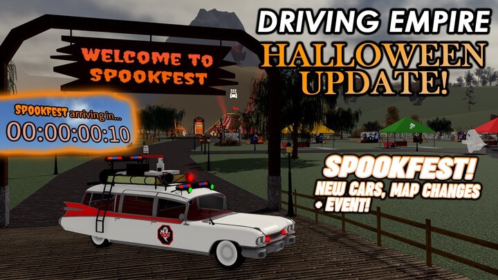 HUGE DRIVING EMPIRE HALLOWEEN UPDATE! (SPOOKFEST, NEW CARS, & MORE!) || ROBLOX - Driving Empire