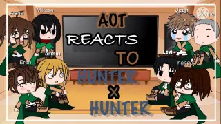 ⚔️ AOT reacts to hunterxhunter TIKTOK edits 2/3 ⚔️ || Gacha life || Gacha club ||