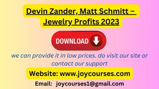 Devin Zander, Matt Schmitt – Jewelry Profits 2023