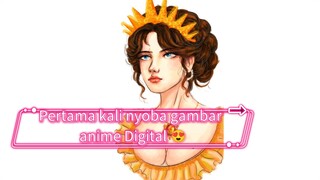 Pertama kali nyoba gambar anime sesuai imajinasi sendiri pake Digital 😍🫵🫵