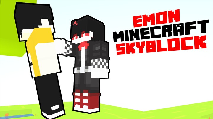 Permainan Animasi Emon Ganggu Skyblock?! Minecraft #31