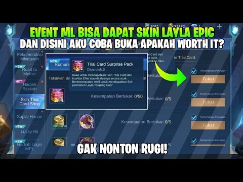 EVENT TRIAL CARD SHOP BISA DAPAT SKIN EPIC PERMANENT - MLBB